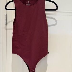 Dynamite Deep Red Sleeveless Bodysuit